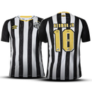 Camisa Santos II 25/26 Branca - NEYMAR JR 10 - Preto e Branco